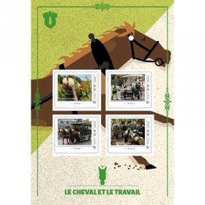 Timbres « Le cheval et le travail »