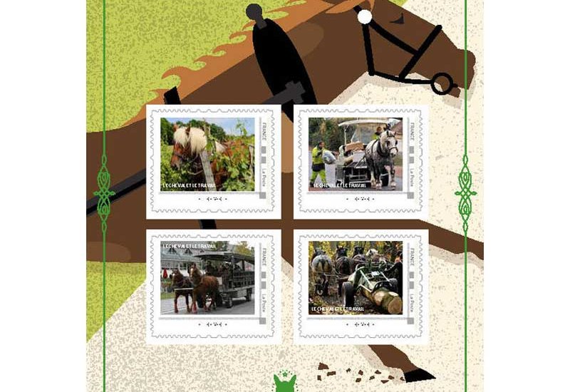 Timbres « Le cheval et le travail »